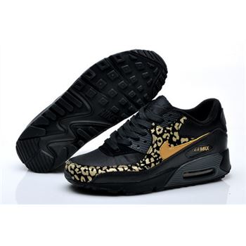 Nike Air Max 90 Mens Leopard Print Black Gold For Sale